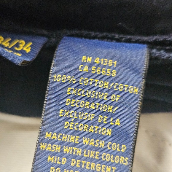 Polo Ralph Lauren Straight Leg Jeans Logo Embroidered 34x34 Dark Wash Denim - Picture 4 of 11